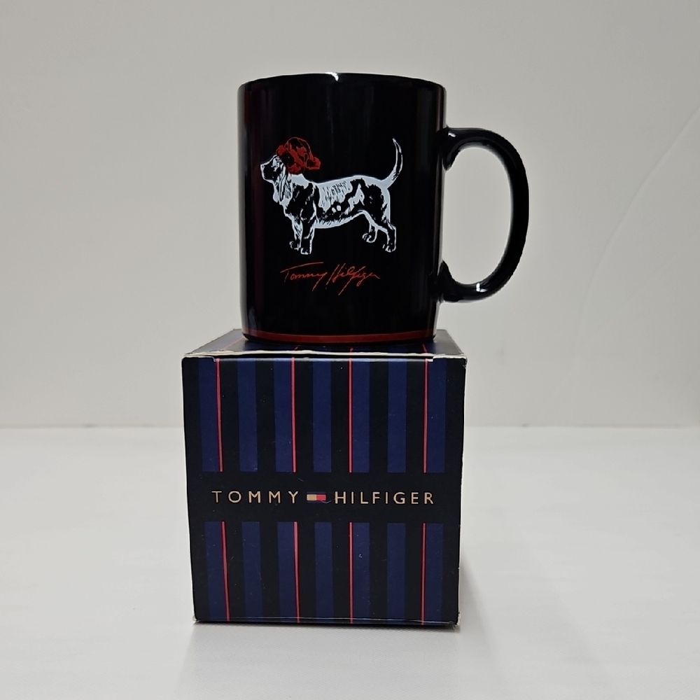 Tommy Hilfiger Blue Mug with Red. Dog Design